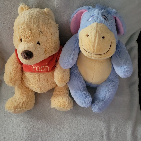 Winnie The Pooh and Eeyore Classic by Disney Plush Stuffed Animals Pair - Picture 2 of 9